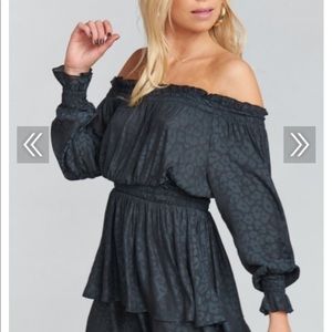 SHOWMEYOURMUMU ESMERALDA CHARCOAL CHEETAH SILKY